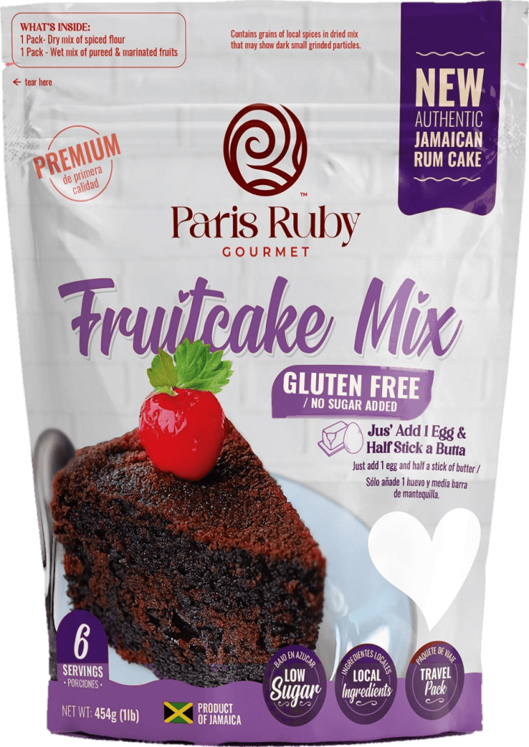 Fruitcake Mix Gluten Free, Eggless, No Sugar Added pack