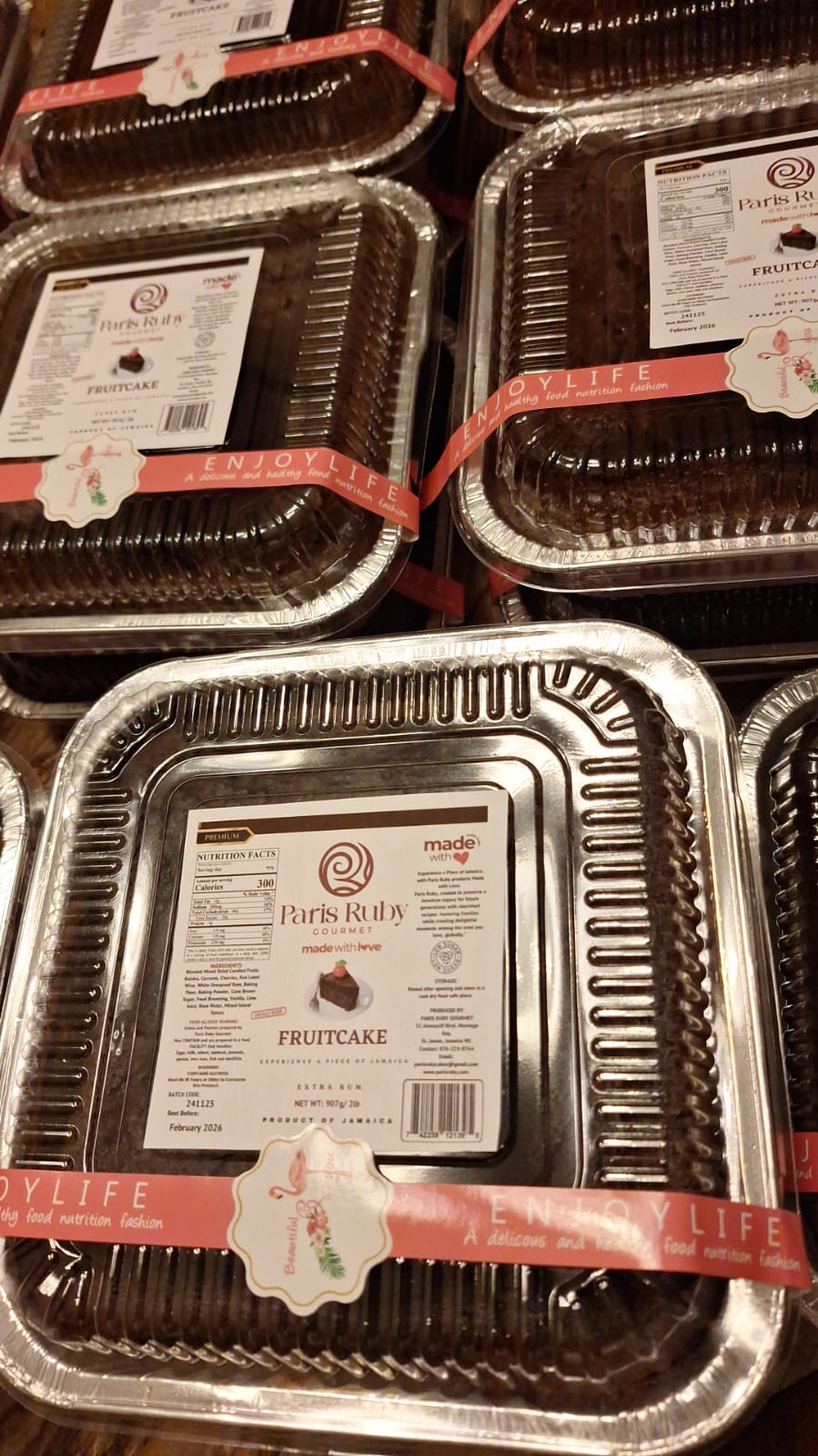 2lb Paris Ruby Fruitcake