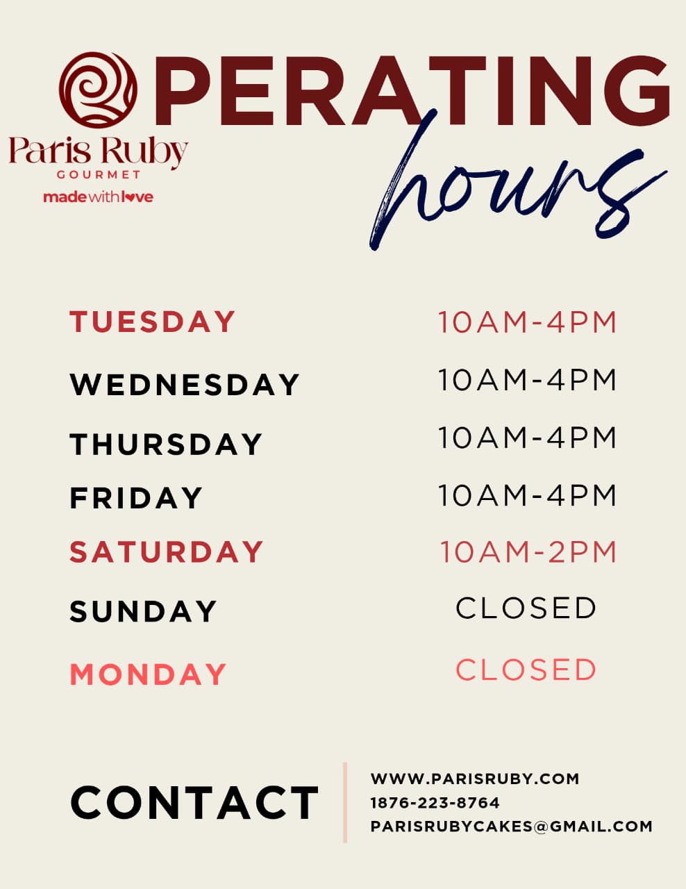 Operating Hours